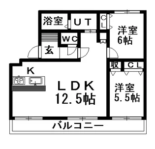 ポプラパークマンション2【3階】の間取り