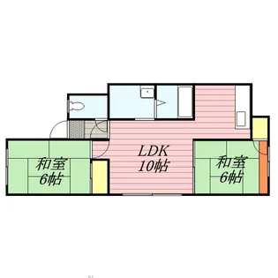 コーポ竹内【5号室】の間取り
