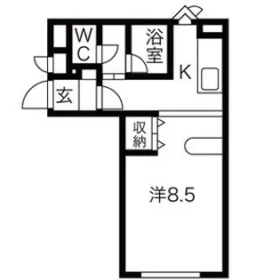 デベックス清田【205号室】の間取り