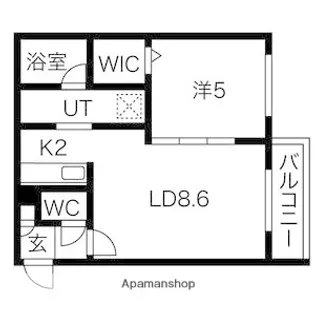 REVE北広島【3階】の間取り