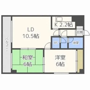 サンシャイン北郷【5階】の間取り