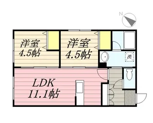 カサトレス白石【2階】の間取り