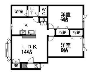 ユートピア菊水壱番街C棟【102号室】の間取り