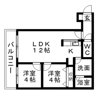 ビブレス月寒中央ステーション【1103号室】の間取り