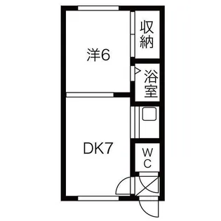 ルミエール本通6【202号室】の間取り