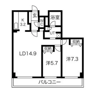 プレシャスガーデン新札幌【3階】の間取り