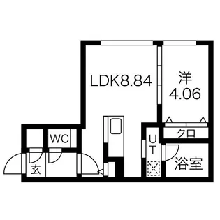 ガイアール厚別南【1階】の間取り