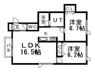 ティアラ【3階】の間取り