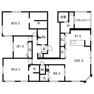 シャルール【401号室】の間取り