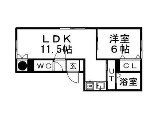 エルムハイツⅠ【1階】の間取り