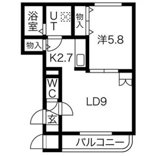 ベルナーヒルズ厚別【3階】の間取り