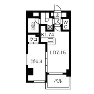 NCウィング菊水【6階】の間取り