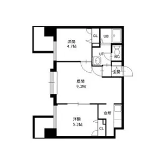 ライラックヒルズ厚別【4階】の間取り
