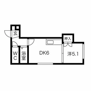 ランドマーク白石【205号室】の間取り