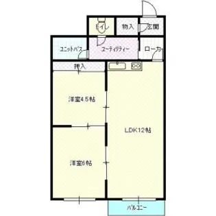 宮口コーポ【305号室】の間取り