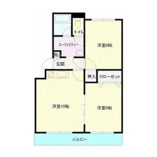 フォレストヒルズ南郷【5階】の間取り