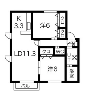 プレミエール真栄II【101号室】の間取り