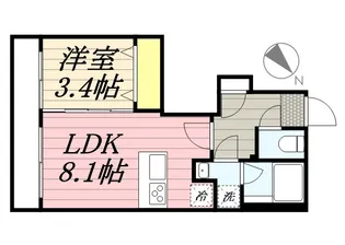 パレス柊【403号室】の間取り