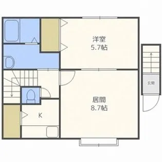 STELLAⅢ【203号室】の間取り