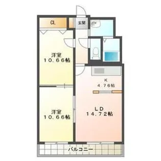 シャイニングライブⅡ【3-A号室】の間取り