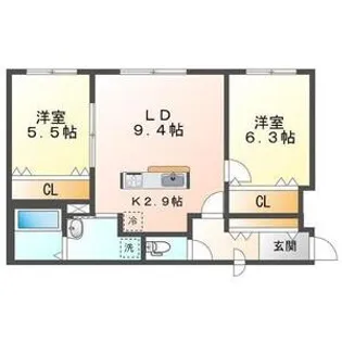 CRECIA(クレシア)【1階】の間取り