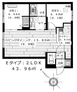 トロワドメーヌ【00406号室】の間取り