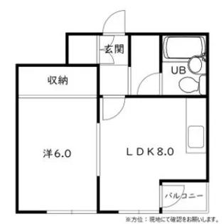 1LDKの間取り画像