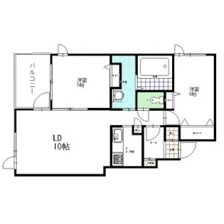 ピアツァルナ月寒中央【8階】の間取り