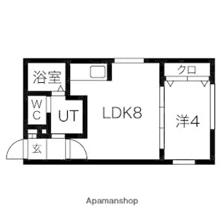フラットJ南郷通【4階】の間取り