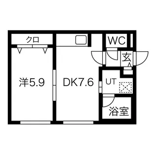 ラピスラズリ平岸【2階】の間取り