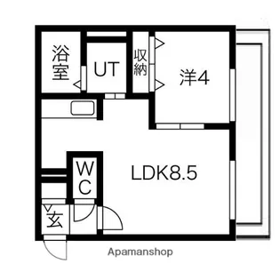 ECOA厚別中央【3階】の間取り