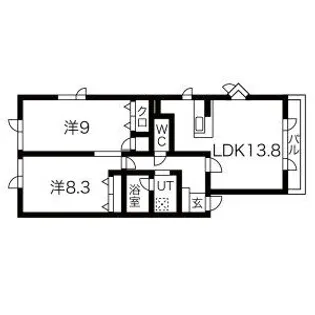 エスポワール【201号室】の間取り