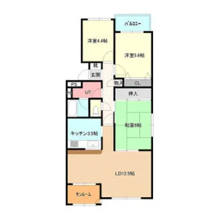 森林公園パークハウス西壱番街B棟 508号【5階】の間取り