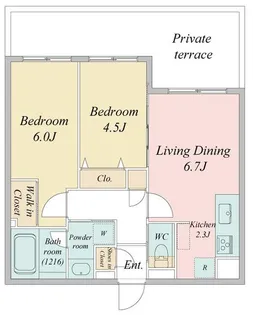 LIVECASA白石【1階】の間取り