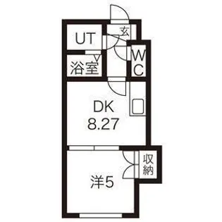 エクセレンス東札幌【1階】の間取り