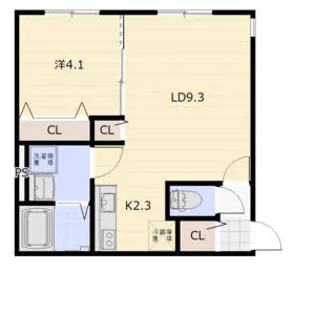 TOWA北広島(トーワ)【4階】の間取り
