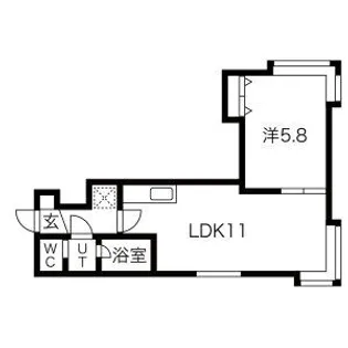 ノーザンライツ【104号室】の間取り