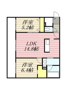 KーPLACE東札幌【2階】の間取り