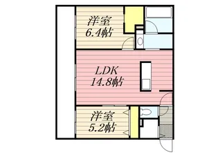 KーPLACE東札幌【301号室】の間取り