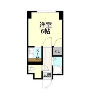 フロンティア南郷通【403.号室】の間取り