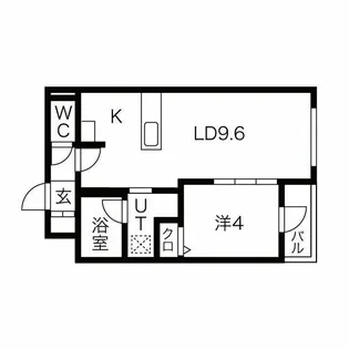 アルファスクエア福住2条【4階】の間取り