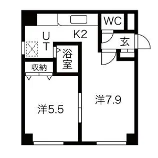 ラ・メルセ厚別【303号室】の間取り