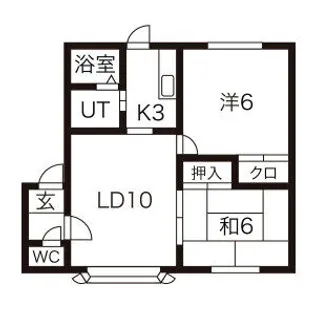 プロムナード菊水元町D【101号室】の間取り