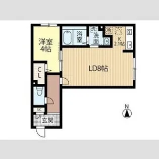 LA CONFORTO厚別【3階】の間取り