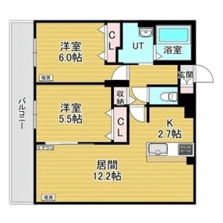 レジデンス白石中央Ⅱ【1階】の間取り