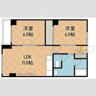 ウィスタリア真栄【302号室号室】の間取り