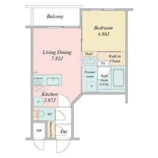 LIVECASA豊平【0513号室】の間取り