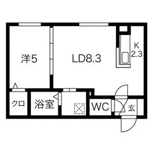 ラデュレ白石【3階】の間取り