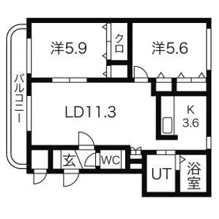 ウィステリア青葉【3階】の間取り