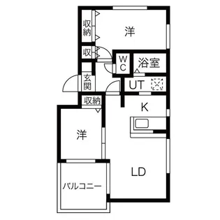 ブラン・シャール東札幌【1階】の間取り